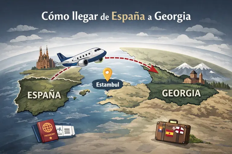 Cómo llegar a Georgia desde España: vuelos baratos y mejores opciones